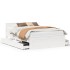 Cama con cabecero sin colchón madera maciza blanca 140x190