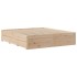 Cama con cajones sin colchón madera maciza de pino 200x200