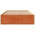 Cama con cajones sin colchón madera maciza marrón 160x200