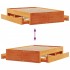 Cama con cajones sin colchón madera maciza marrón 160x200