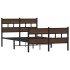 Estructura de cama con cabecero y pie sin colchón