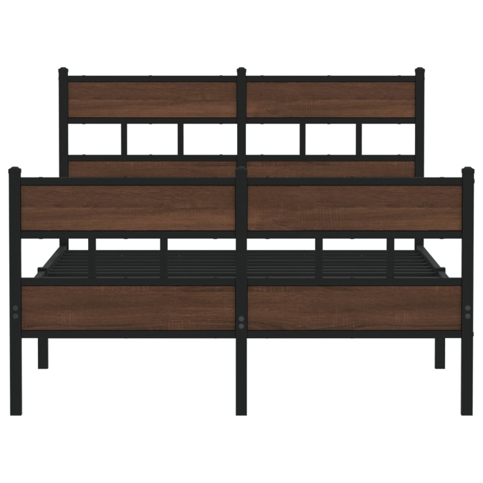 Estructura de cama con cabecero y pie sin colchón