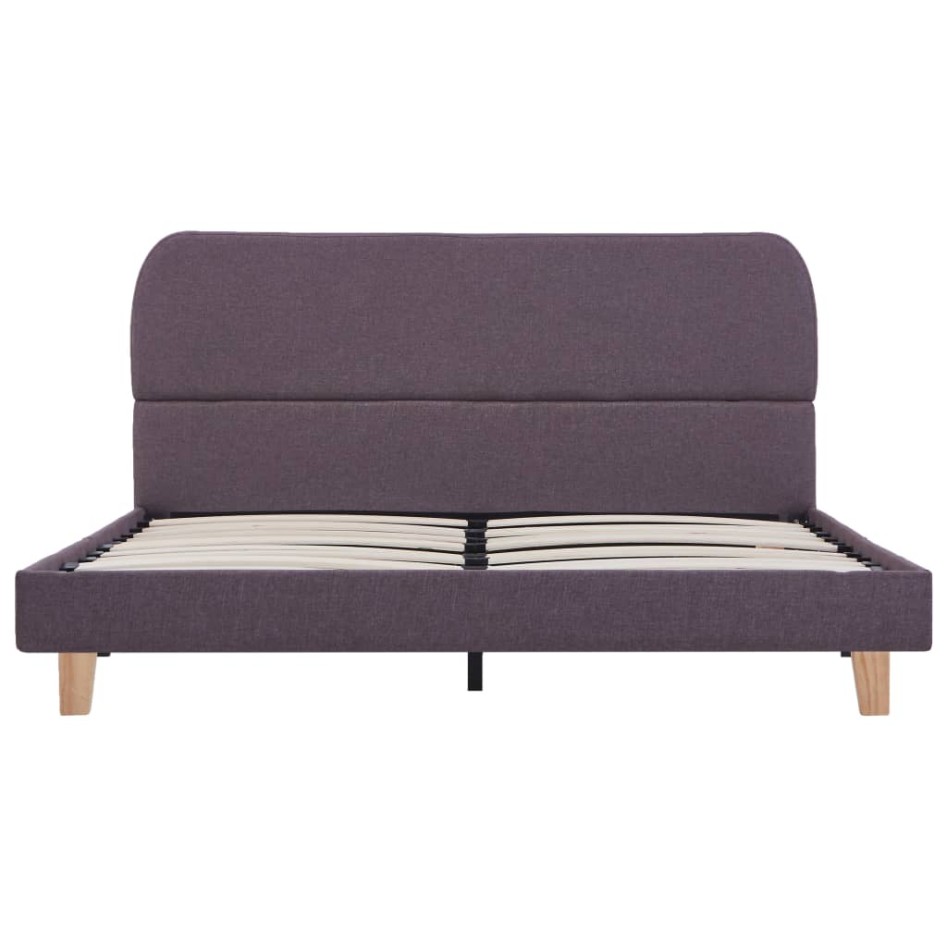 Estructura de cama sin colchón tela taupe 135x190