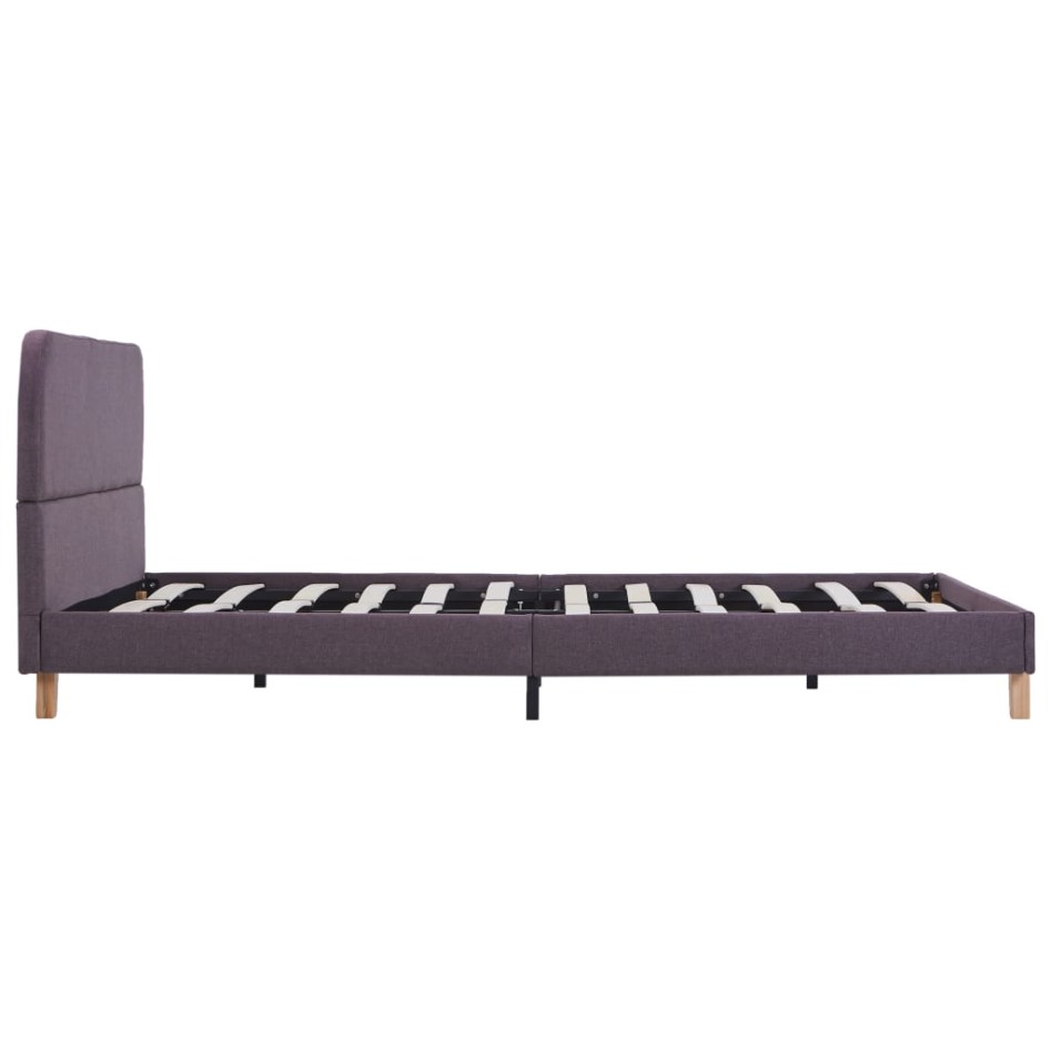 Estructura de cama sin colchón tela taupe 135x190