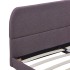 Estructura de cama sin colchón tela taupe 135x190