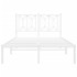 Estructura cama sin colchón con cabecero metal blanco