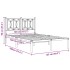 Estructura cama sin colchón con cabecero metal blanco