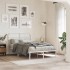 Estructura cama sin colchón con cabecero metal blanco