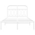Estructura cama sin colchón con cabecero metal blanco