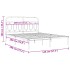 Estructura cama sin colchón con cabecero metal blanco