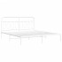Estructura cama sin colchón con cabecero metal blanco