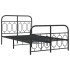 Estructura cama sin colchón con estribo metal negro 120x190