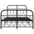Estructura cama sin colchón con estribo metal negro 120x190