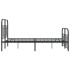 Estructura cama sin colchón con estribo metal negro 120x190