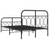 Estructura cama sin colchón con estribo metal negro 120x190