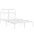 Estructura cama sin colchón con cabecero metal blanco