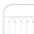 Estructura cama sin colchón con cabecero metal blanco