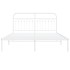 Estructura cama sin colchón con cabecero metal blanco