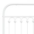 Estructura cama sin colchón con cabecero metal blanco