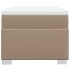 Cama box spring con colchón cuero sintético capuchino 80x200