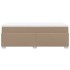 Cama box spring con colchón cuero sintético capuchino 80x200