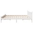 Estructura de cama sin colchón madera maciza blanca 200x200