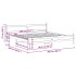 Estructura de cama sin colchón madera maciza blanca 200x200