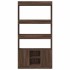 Aparador alto madera de ingeniería roble marrón 92x33x180