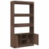 Aparador alto madera de ingeniería roble marrón 92x33x180