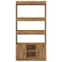 Aparador alto madera de ingeniería roble artesanal 92x33x180