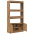 Aparador alto madera de ingeniería roble artesanal 92x33x180