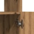 Aparador alto madera de ingeniería roble artesanal 92x33x180