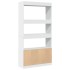 Aparador alto madera de ingeniería blanco 92x33x180