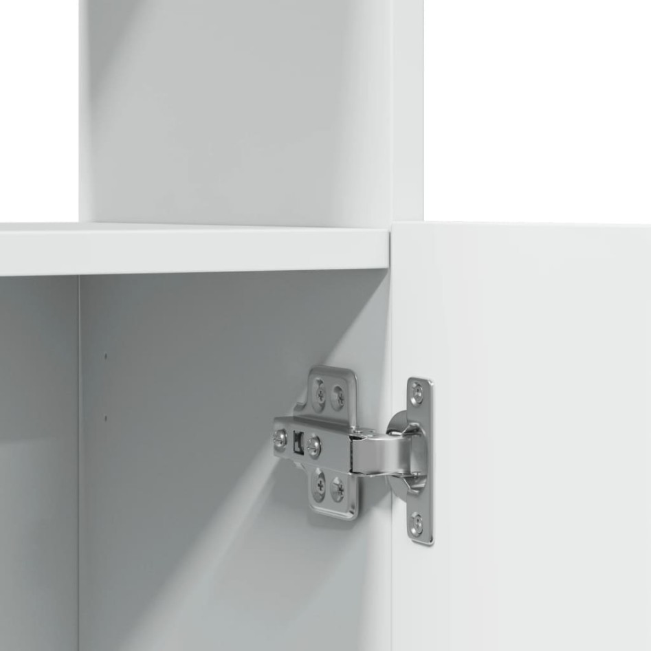 Aparador alto madera de ingeniería blanco 92x33x180