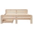 Estructura de cama sin colchón madera maciza de pino 140x190