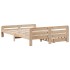 Estructura de cama sin colchón madera maciza de pino 140x190