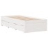 Cama sin colchón con cajones madera de pino blanco 90x200
