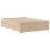 Cama sin colchón con cajones madera maciza de pino 140x190
