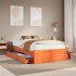 Cama sin colchón con cajones madera de pino marrón 135x190