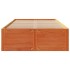 Cama sin colchón con cajones madera de pino marrón 135x190