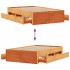 Cama sin colchón con cajones madera de pino marrón 135x190