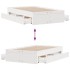 Cama sin colchón con cajones madera de pino blanco 120x190