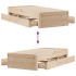 Cama sin colchón con cajones madera maciza de pino 75x190