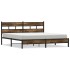 Estructura de cama sin colchón metal roble ahumado 180x200