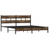 Estructura de cama sin colchón metal roble ahumado 180x200