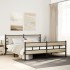 Estructura de cama sin colchón metal roble Sonoma 200x200