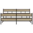 Estructura de cama sin colchón metal roble Sonoma 200x200