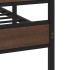 Estructura de cama sin colchón metal marrón roble 160x200