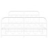 Estructura cama sin colchón con estribo metal blanco 140x200