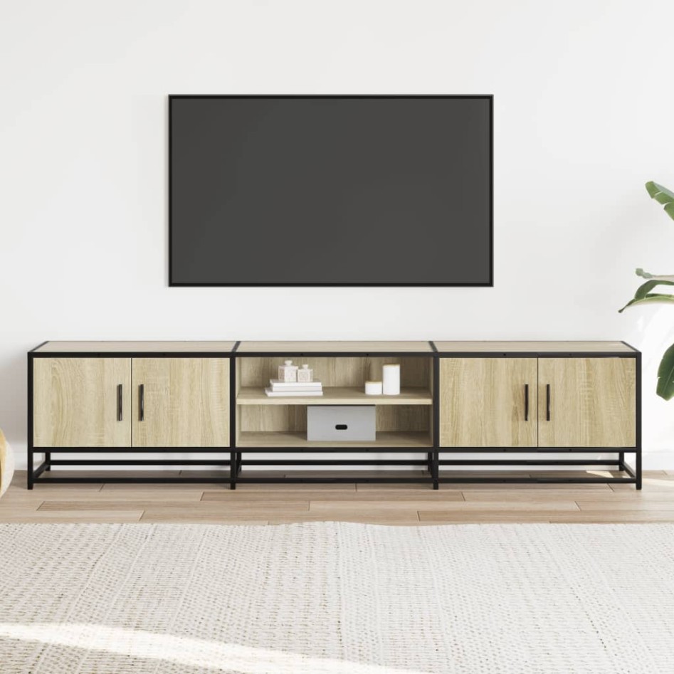 Mueble para TV madera de ingeniería roble Sonoma 180x35x41